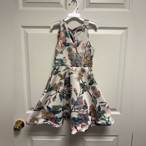 Rare Editions Multicolor Floral Kids Dress